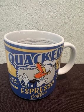 #2326*”4x4”Disney Donald Duck Blue & Yellow  Espresso Coffee Mug.
